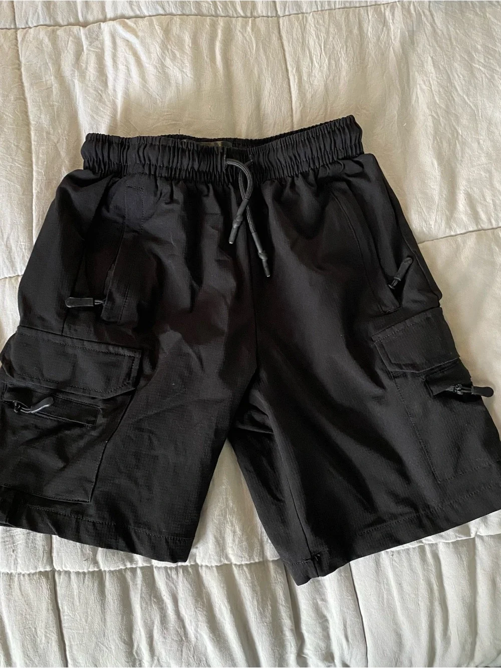 Kid’s Black Cargo Shorts and Disney tee